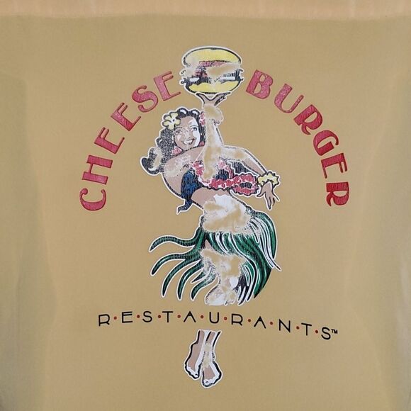 Cheeseburger Restaurant Hula Girl Aloha Shirt Lahaina Maui - Picture 2 of 9